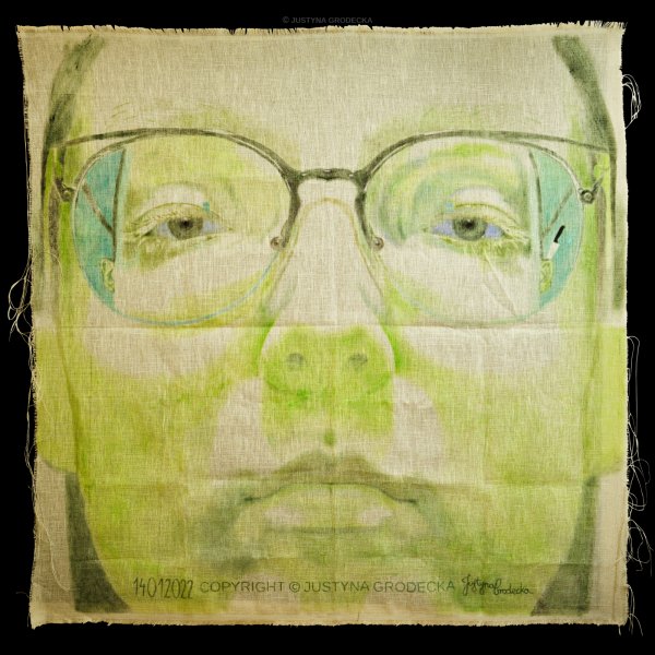 „Zatruta morda z nożem w plecach / Poisoned Face with a Knife in the Back” z grupy prac „Brudne szmaty / Filthy Rags”