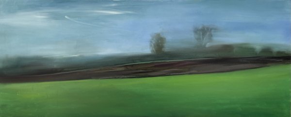 Pole z ciemną wyrwą