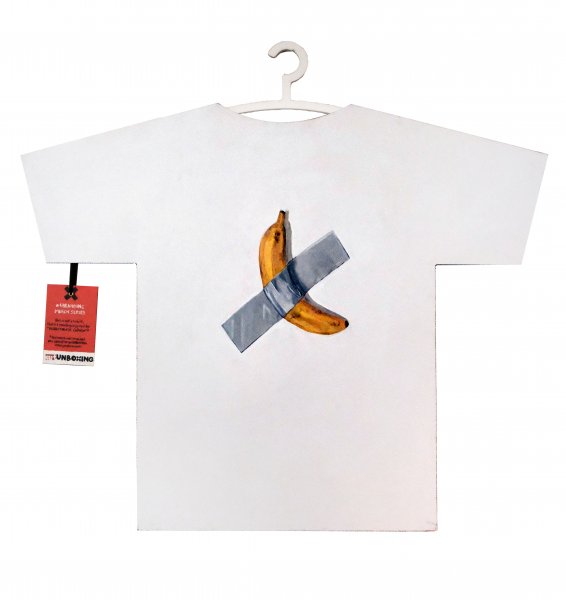 T-shirt: PERROTIN x Maurizio Cattelan - Comedian (z cyklu MERCH/artBRANDING/artUNBOXING)