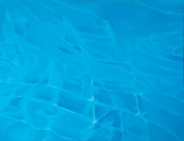 Studium błękitów. Malarska interpretacja wody - Światło na dnie.