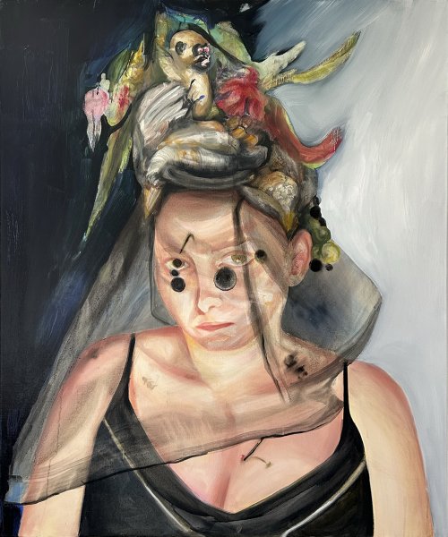 Autoportret w czarnej woalce