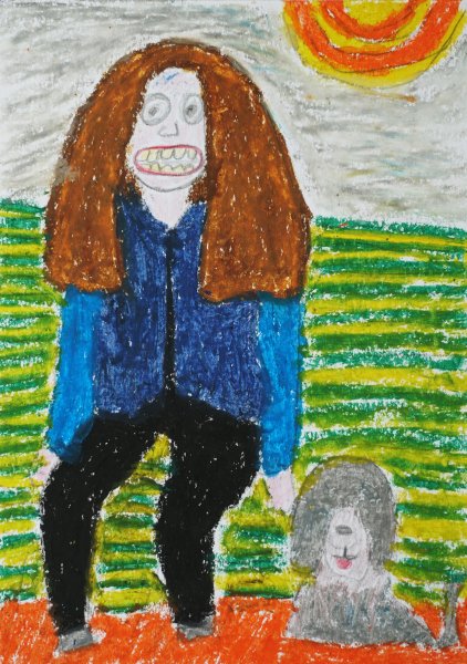 Autoportret z pieskiem