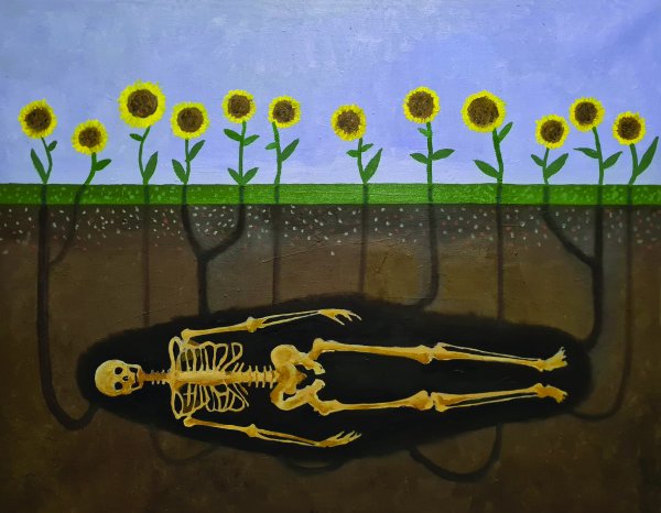 Pejzaż ze słonecznikami